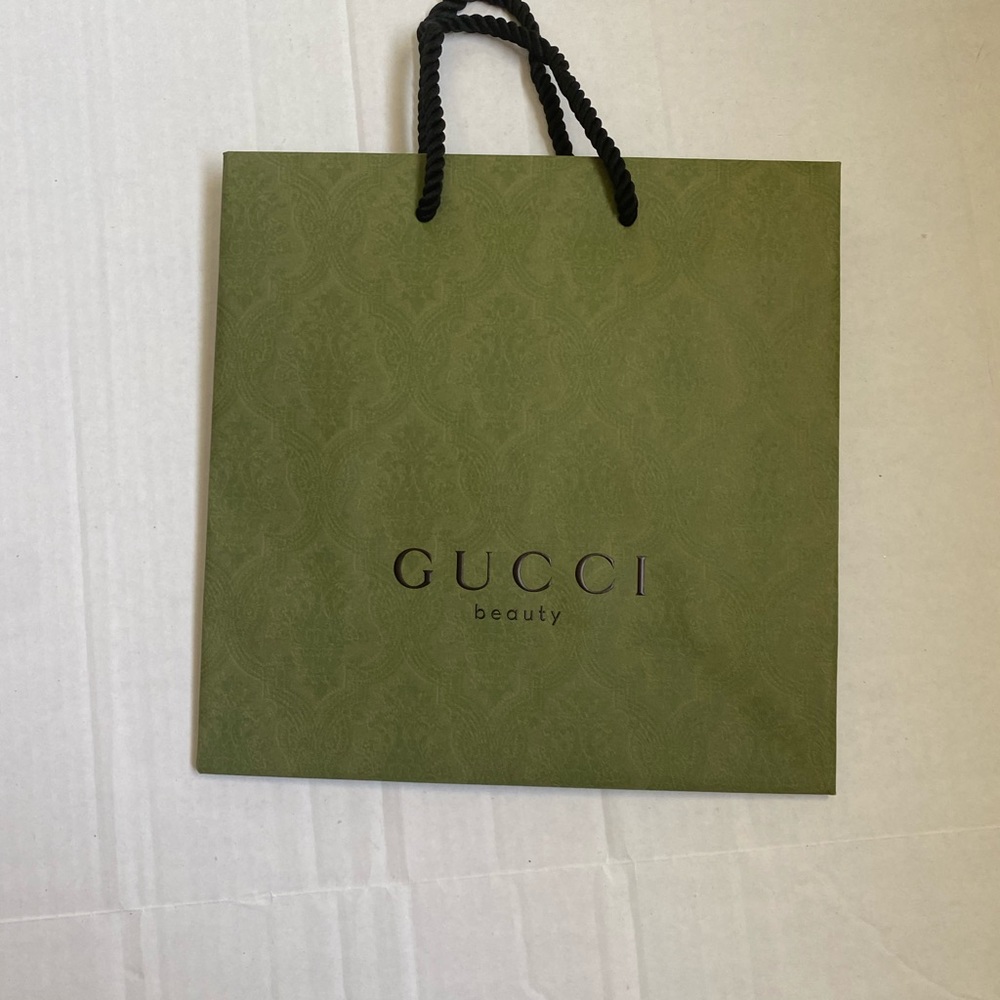 Gucci Green Paper Shopping Bag - Picture 2 of 8